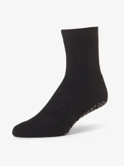 New YOGAMA02 Base 33 Crew Grip Socks - Black