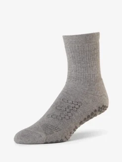 Hot YOGAMA02 Base 33 Crew Grip Socks - Grey