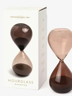DESIGN01 Designworks Ink 15 Minute Hourglass - Smoky Quartz