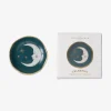Clearance DESIGN01 Designworks Ink Celestial Ceramic Trinket Dish - Teal Moon