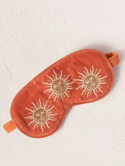 Outlet ELIZAB01 Elizabeth Scarlett Velvet Eye Mask - Rust Sun Goddess