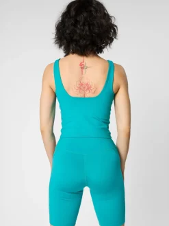 Best EASEDK01 Girlfriend Collective Compressive High-Rise Bike Shorts - Peacock