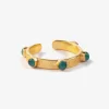 Hot GODDES01 Goddess Charms Heart Chakra Ring - Green Onyx