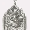 GODDES01 Goddess Charms Warrior Goddess Pendant Necklace - Silver