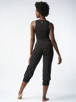Discount FINEKN03 Gossypium Aspire Cropped Harem Pants - Black