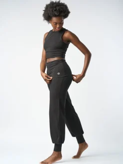 Hot FINEKN03 Gossypium Aspire Harem Pants - Black