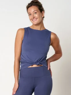 Online FINEKN03 Gossypium Freedom Yoga Vest - Indigo