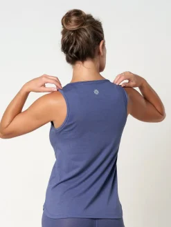 Online FINEKN03 Gossypium Freedom Yoga Vest - Indigo