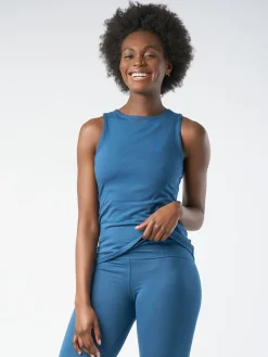 Discount RESHOR01 Gossypium Twist Yoga Vest - Sapphire