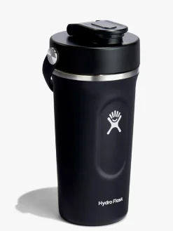 Online HYDROF01 Hydro Flask 710ml (24oz) Insulated Shaker Bottle - Black