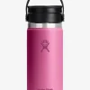 Clearance HYDROF01 Hydro Flask 473ml (16oz) Wide Mouth Bottle with Flex Sip Lid - Reef