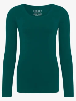 New KOMOD01 Komodo Darcey Long Sleeved Organic Cotton Top - Teal