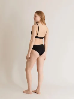 Hot KOMOD01 Komodo Paloma Organic Cotton Lace-Trim Briefs - Black