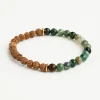 New YANTRA01 Mala Bead Bracelet - Indian Agate