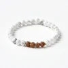 New YANTRA01 Mala Bead Bracelet - White Howlite