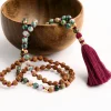 Sale YANTRA01 Mala Bead Necklace - Indian Agate