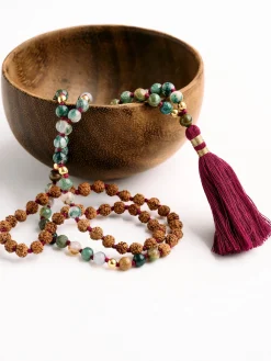Sale YANTRA01 Mala Bead Necklace - Indian Agate