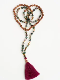 Sale YANTRA01 Mala Bead Necklace - Indian Agate