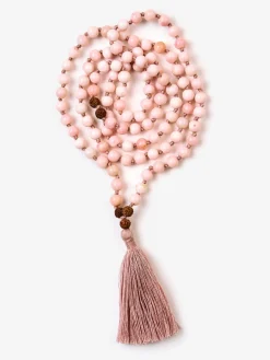 Best YANTRA01 Mala Bead Necklace - Pink Opal