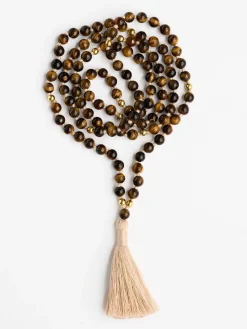 Clearance YANTRA01 Mala Bead Necklace - Tiger's Eye