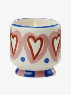 Clearance DESIGN01 Paddywax Adopo Hearts Ceramic Candle - Rosewood Vanilla
