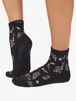 Clearance YOGAMA02 Tavi Noir Aria Grip Socks - Ebony Floral