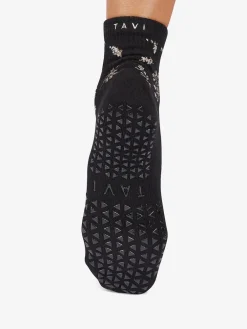 Clearance YOGAMA02 Tavi Noir Aria Grip Socks - Ebony Floral