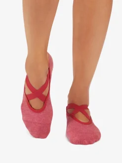 YOGAMA02 Tavi Noir Chloe Grip Socks - Ruby Heather