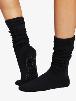 YOGAMA02 Tavi Noir Stacy Grip Socks - Ebony