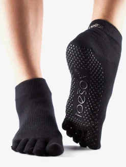 Outlet YOGAMA02 ToeSox Full Toe Ankle Grip Socks - Black