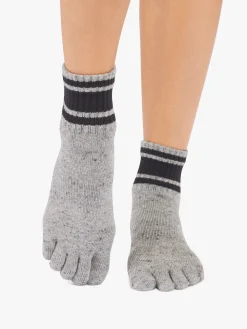 Discount YOGAMA02 ToeSox Full Toe Melody Grip Socks - Grey Speckle