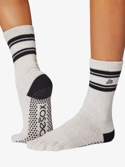 Discount YOGAMA02 ToeSox Full Toe Crew Grip Socks - Love Letter