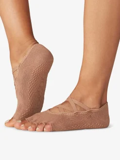 Best YOGAMA02 Toesox Half Toe Elle Grip Socks - Natural