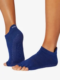 New YOGAMA02 ToeSox Half Toe Low Rise Grip Socks - Deep Navy