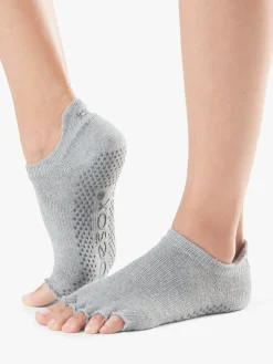 Outlet YOGAMA02 ToeSox Half Toe Low Rise Grip Socks - Heather Grey