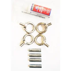 New HEWARD01 Two Pairs of Stainless Steel Eyebolts & Anchors + 1 Tube of Glue