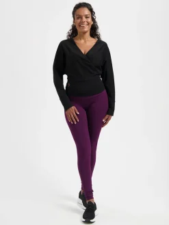Best URBANG01 Urban Goddess Ala Long Sleeve Yoga Top - Onyx Black