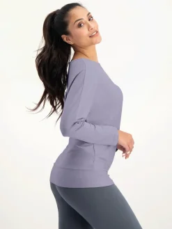 Clearance URBANG01 Urban Goddess Budhi Long Sleeve Yoga Top - Lilac