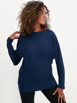 New URBANG01 Urban Goddess Budhi Long Sleeve Yoga Top - Midnight