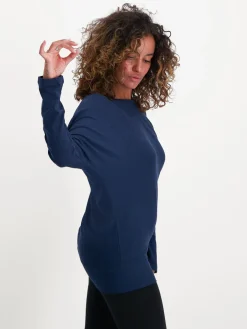 New URBANG01 Urban Goddess Budhi Long Sleeve Yoga Top - Midnight