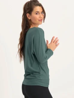 New URBANG01 Urban Goddess Budhi Long Sleeve Yoga Top - Forest
