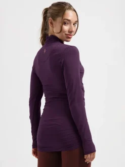 New URBANG01 Urban Goddess Good Karma Long Sleeve Yoga Top - Bloom