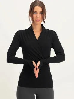 Outlet URBANG01 Urban Goddess Ishtar Long Sleeve Yoga Top - Onyx Black