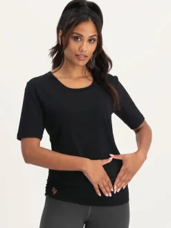 Online URBANG01 Urban Goddess Kami Yoga Tee - Onyx Black