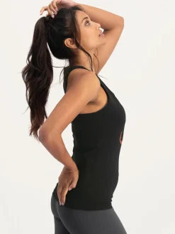 Discount URBANG01 Urban Goddess OM Core Yoga Tank - Onyx Black