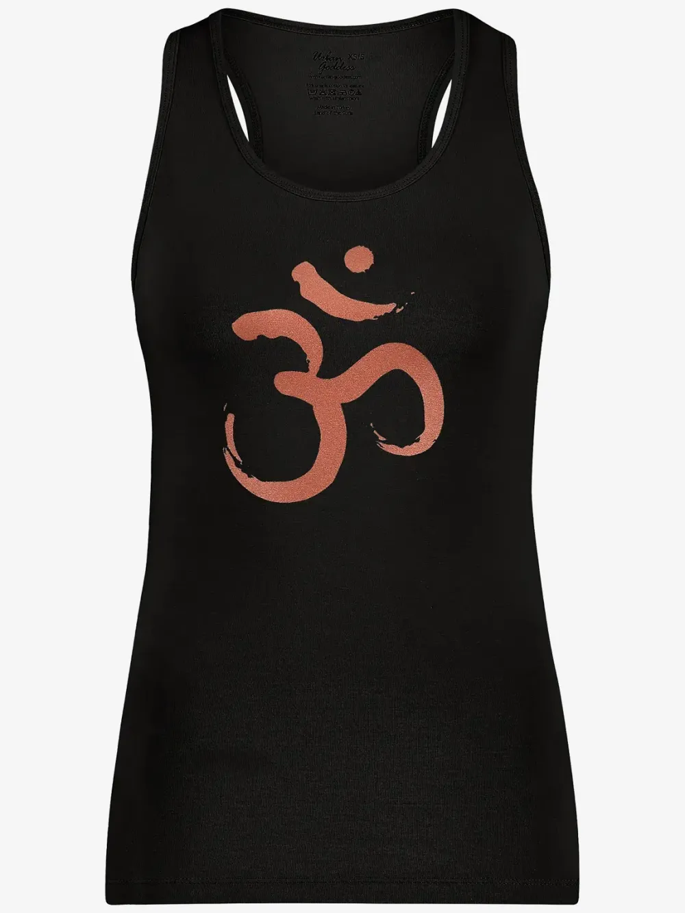 Discount URBANG01 Urban Goddess OM Core Yoga Tank - Onyx Black