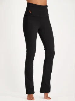 Hot URBANG01 Urban Goddess Pranafied Flared Yoga Pants - Onyx Black