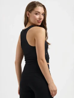 URBANG01 Urban Goddess Sati Crop Yoga Tank - Onyx Black