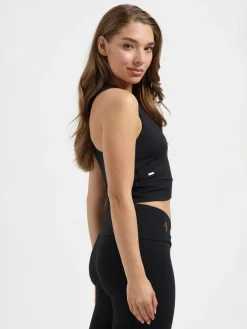 URBANG01 Urban Goddess Sati Crop Yoga Tank - Onyx Black