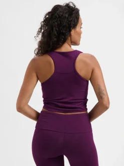 Online URBANG01 Urban Goddess Sati Crop Yoga Tank - Bloom